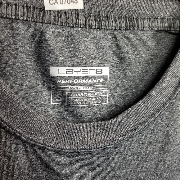 LAYER 8 MENS ATHELTIC PERFORMANCE WORKOUT TSHIRT - Picture 3 of 3